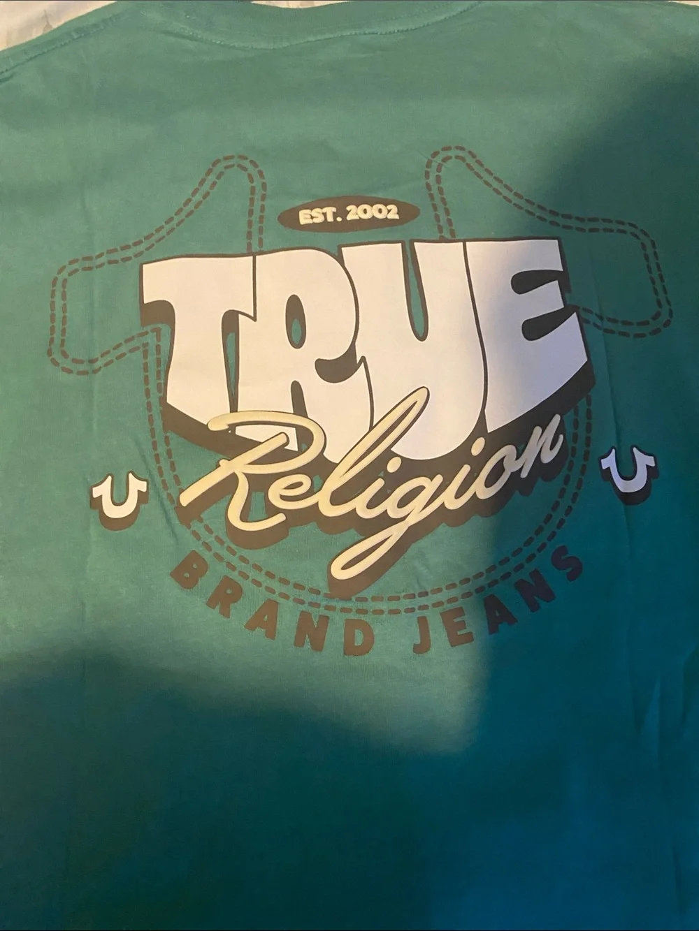 True Religion Teal Logo Graphic Tee